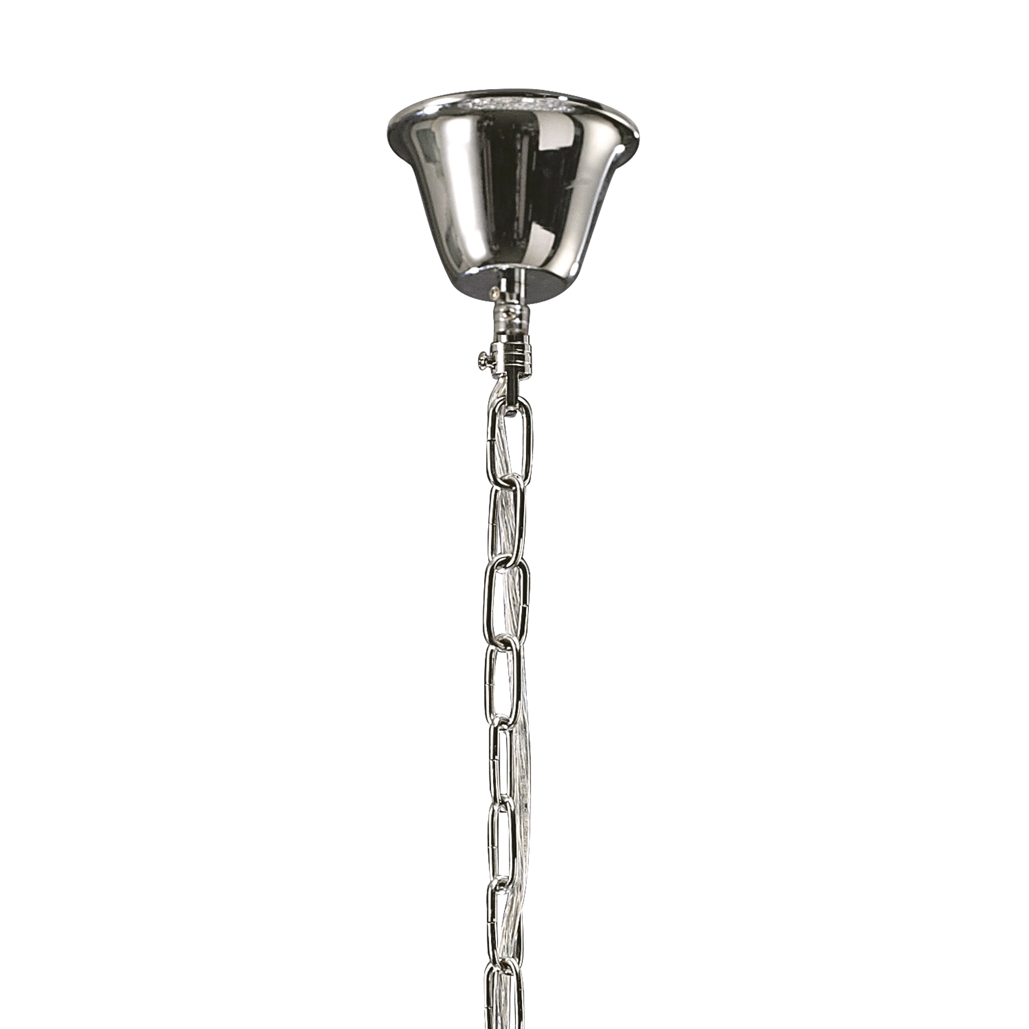 Inina Polished Chrome Crystal Ceiling Lights Diyas Single Crystal Pendants